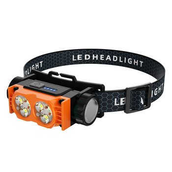 2024 Най-продаваният преносим LED челник, презареждащ се с USB, с дълъг живот на батерията, челник за къмпинг на открито