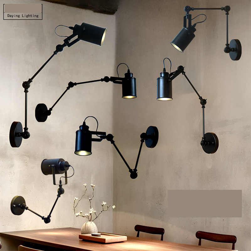 Sepistatud rauast seinalamp LOFT retro-industriaalses stiilis valgustab söögituba, magamistuba, tagaseina, esikut, rõdu ja kohvikut.