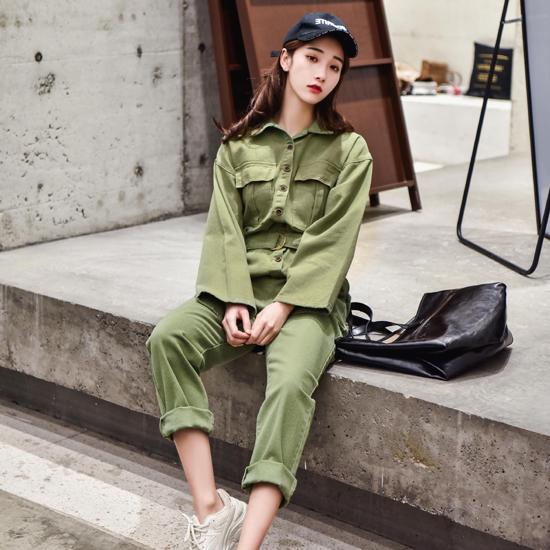 Naiste laia lõikega teksariidest kombinesoon Euroopa ja Ameerika piiriüleseks kaubanduseks