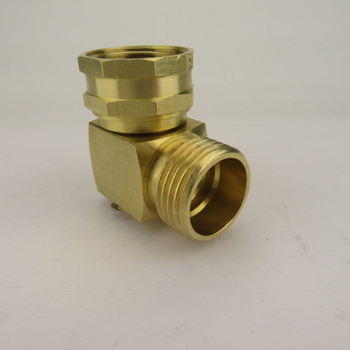 Aiavooliku pöörlev küünarnukiühendus, 90 kraadi, messingist terasest toruliitmik, vooliku paindekaitse