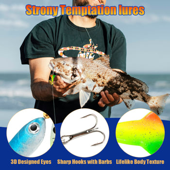 24-osaline komplekt 01 peibutisega komposiitpeibutis jõulupüügiks koos spinningu ja loomingulise kalapüügiga Amazoni jõuludeks