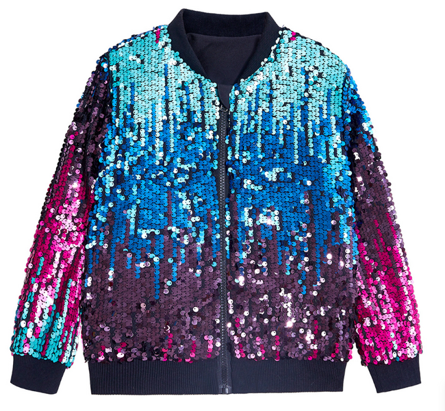 Geaca de dama cu paiete in culori irizate