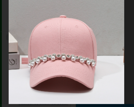 Ženski šešir sa šilterom i perlama u boji