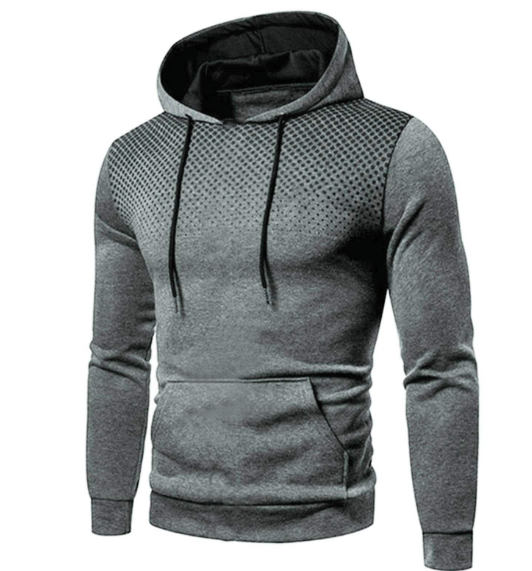 Мъжки суичер с качулка и надпис изчистен модел