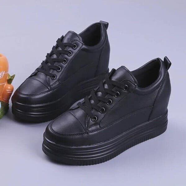 Дамски обувки с висока платформа - два цвята