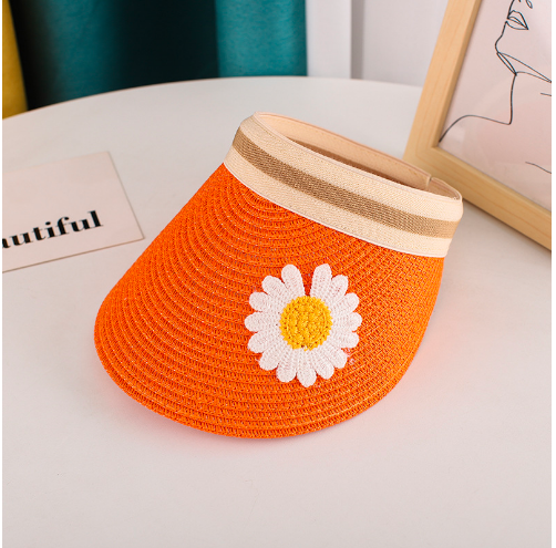 Suvine visiiriga õlgkübar tüdrukutele