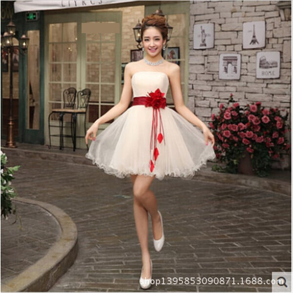 Κυρίες επίσημο φόρεμα σαμπάνια Hit πολλά μοντέλα και σχέδια με τα στοιχεία της δαντέλας