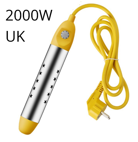 Încălzitor electric cu imersie de 1500 W Încălzitor de apă cu găleată Încălzitorul submersibil cu găleată cu oprire automată încălzește 5 galoane de apă în minu
