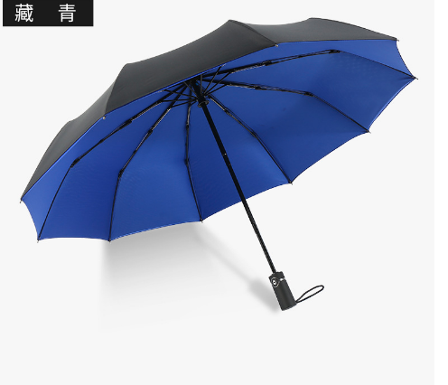 Dvisluoksnis, nuo vėjo nepraleidžiantis moteriškas automatinis skėtis, vyriškas dešimties kaulų trijų sulankstomas vyriškas skėtis didelis lietaus verslo skėtis