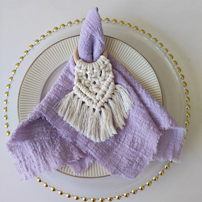 10 τμχ Γαμήλια 100% βαμβακερή λευκή πετσέτα χαρτοπετσέτας φίλοι μουσελίνα ιβουάρ πετσέτα τσαγιού χειροποίητες υφασμάτινες χαρτοπετσέτες από γάζα