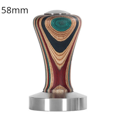 Kávé szabotázs rozsdamentes acél espresso nyomás szabotázsgép fa fogantyúval 51mm 53mm 58mm háztartási kiegészítők