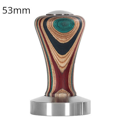 Kávé szabotázs rozsdamentes acél espresso nyomás szabotázsgép fa fogantyúval 51mm 53mm 58mm háztartási kiegészítők
