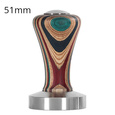 Kávé szabotázs rozsdamentes acél espresso nyomás szabotázsgép fa fogantyúval 51mm 53mm 58mm háztartási kiegészítők