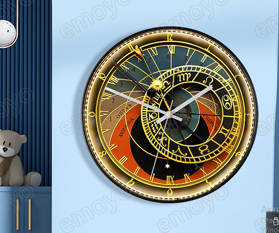 30 cm Ceas astronomic Praga Ceas de perete creativ Ceas de cuarț Ceas de perete mare cu douăsprezece constelații Camera de zi Decor