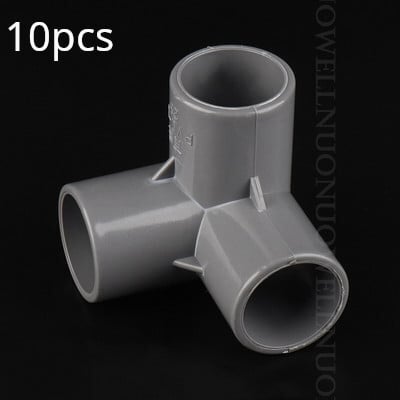 10db PVC csőcsatlakozók kerti öntözőcső adapter 20 25 32mm PVC háromdimenziós pólók beltéri vízellátó csőszerelvények