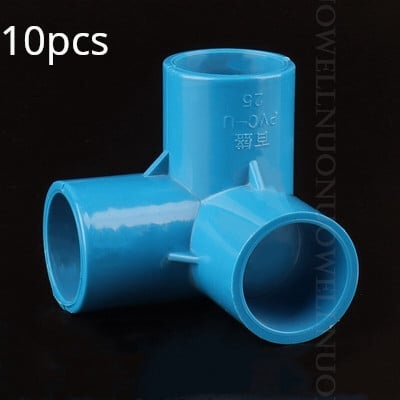 10db PVC csőcsatlakozók kerti öntözőcső adapter 20 25 32mm PVC háromdimenziós pólók beltéri vízellátó csőszerelvények