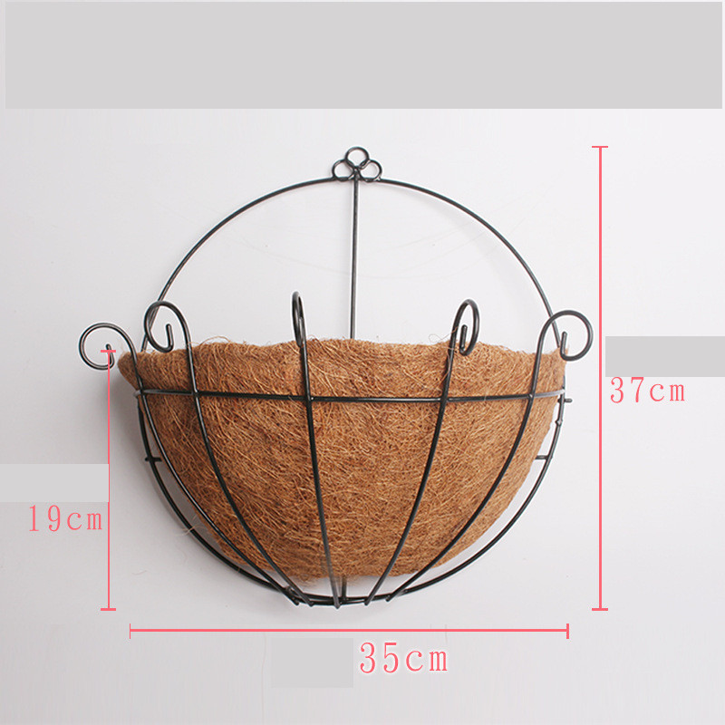 Ghiveci de flori de 25 cm/ 30 cm/35 cm, fier, nucă de cocos, bricolaj, jardiniere agățate, coșuri de perete, ghiveci, grădină, decor de perete pentru casă.