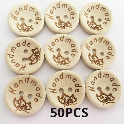 50/100Pcs Ξύλινα κουμπιά Διακόσμηση ρούχων Διακόσμηση γάμου Χειροποίητη επιστολή Love DIY Crafts Scrapbooking για αξεσουάρ ραπτικής