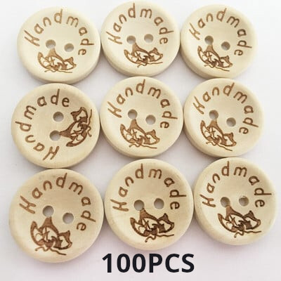 50/100Pcs Ξύλινα κουμπιά Διακόσμηση ρούχων Διακόσμηση γάμου Χειροποίητη επιστολή Love DIY Crafts Scrapbooking για αξεσουάρ ραπτικής
