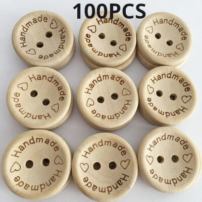 50/100Pcs Ξύλινα κουμπιά Διακόσμηση ρούχων Διακόσμηση γάμου Χειροποίητη επιστολή Love DIY Crafts Scrapbooking για αξεσουάρ ραπτικής
