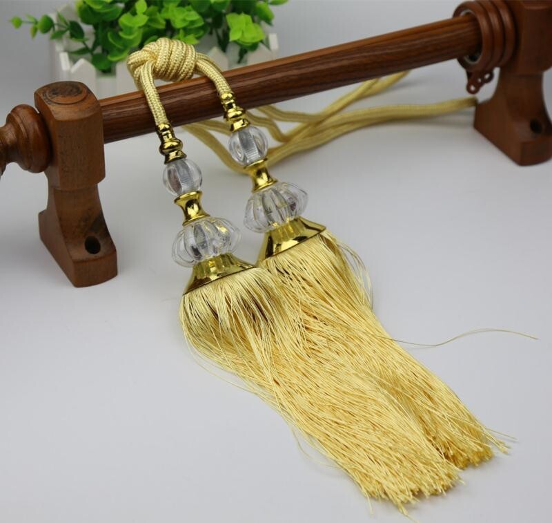Пластмасови кристални мъниста пискюли декорация на завеси съхранение висяща топка модни домашни текстилни аксесоари въже за вратовръзка
