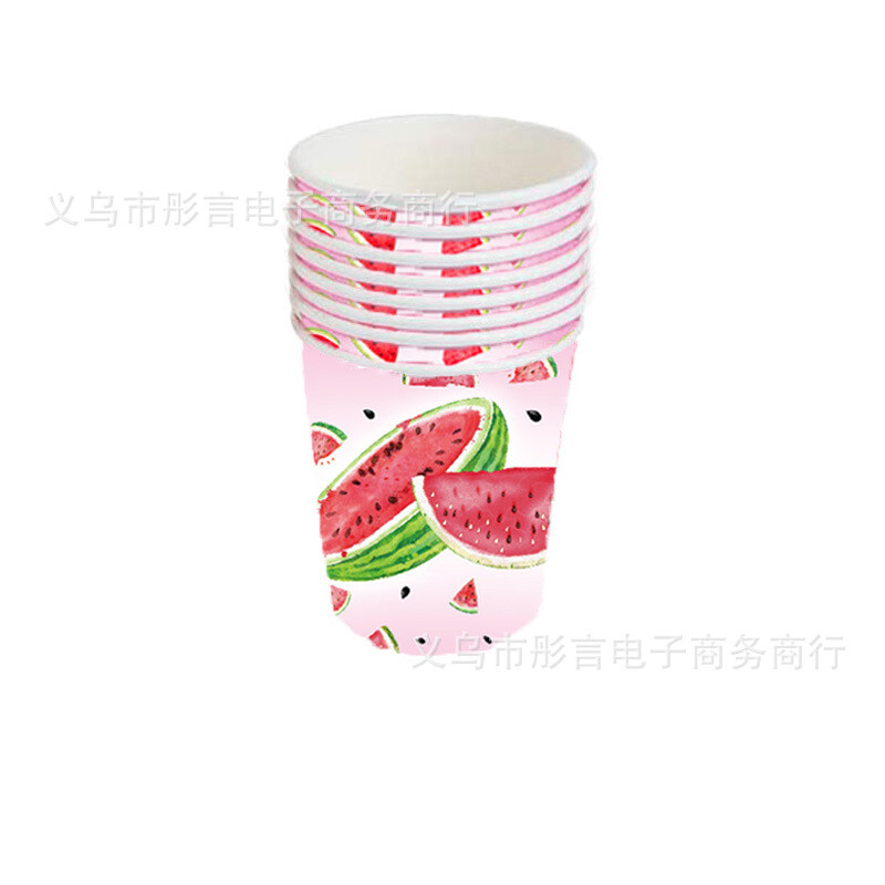 Κύπελλα για πάρτι καρπούζι Πιάτο Ψάθινο τραπεζομάντιλο Baby Shower One in a Melon Θέμα Κορίτσι Γενέθλια 2ο 3ο 4ο Γενέθλια Προμήθειες για πάρτι