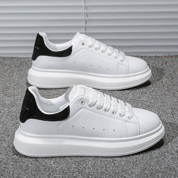 Elegantne ženske tenisice u zaobljenom modelu od eko kože s vezicama