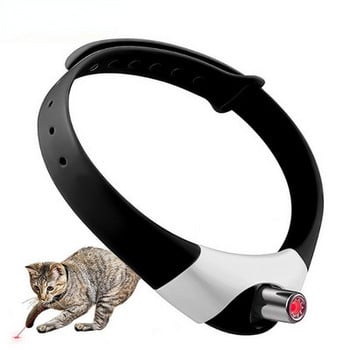 ATUBAN Pet Smart Cat Laser Collar Играчки за котки, Електрически интелигентен забавен нашийник за коте, Интерактивни играчки за котки, Играчки за упражнения за домашни любимци