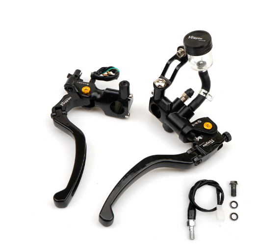 BJMOTO univerzális 19 mm-es 7/8" 22 mm-es motorkerékpár első fék főfékhenger tengelykapcsoló kar kábel motorkerékpár hidraulikus szivattyú fékkarjai