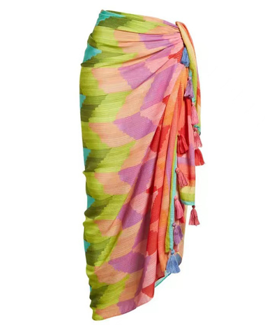 Γυναικεία Ρετρό Μόδα Rainbow Colorblock Σετ μπικίνι με κρόσσια γιορτινά φόρεμα παραλίας Σχεδιαστής μαγιό Καλοκαιρινό ρούχα για σέρφινγκ