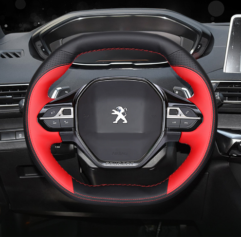 Új Peugeot 208 e208 2020 2021 2022 autóhoz kormánykerék burkolat szilikagél 3D csúszásmentes autótartozékok belső tér