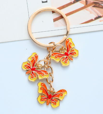 Breloc fluture nou emailat colorat Insecte Cheie masina Femei Geanta Accesorii Bijuterii Cadouri