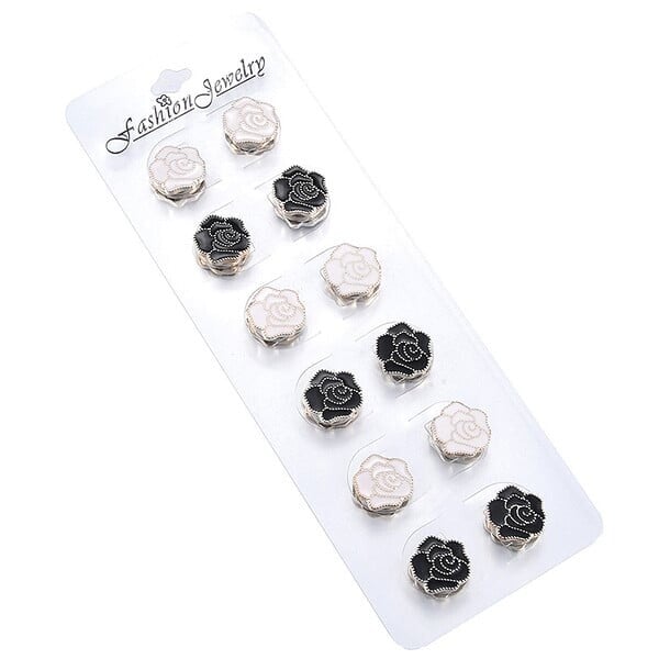 Broșe de modă cu flori de trandafir 2022 pentru femei Ace mici pentru hijab pentru eșarfă 12 buc/set de broșe pentru bijuterii musulmane de siguranță