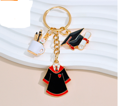 Χαριτωμένο σμάλτο μπρελόκ 2023 Σχολική στολή αποφοίτησης Μπρελόκ Μπρελόκ Πτυχιούχο μπρελόκ για μαθητικά δώρα DIY Χειροποίητα κοσμήματα