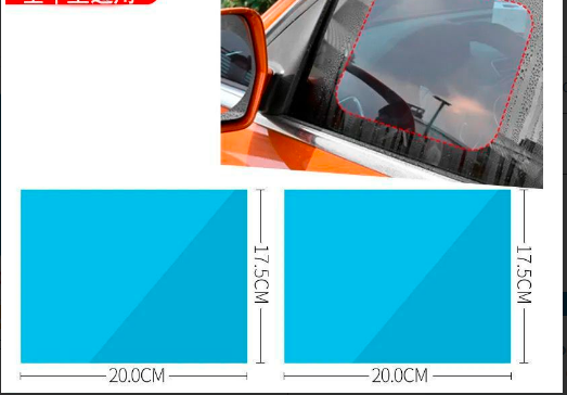 Automobilio veidrodžio apsauginė plėvelė, šoninė, apsauganti nuo vandens miglos plėvelės nuo rūko, lietaus nepraleidžianti hidrofobinė galinio vaizdo veidrodžio apsauginė plėvelė