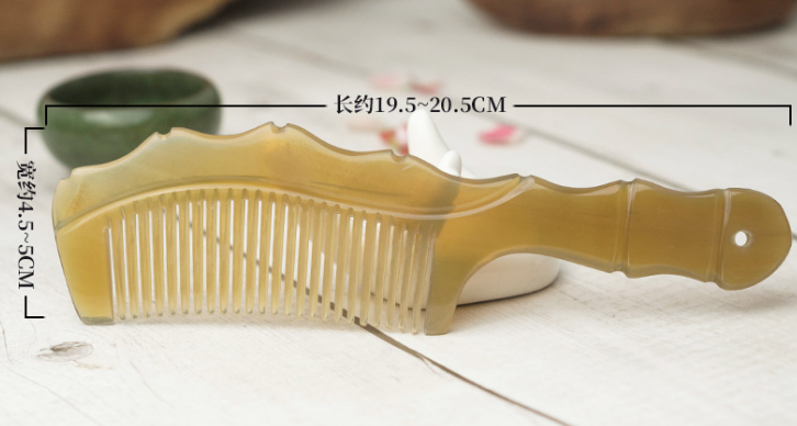 Естествен гребен от овчи рог Антистатичен гребен Четки за масаж на коса със стандартни зъби