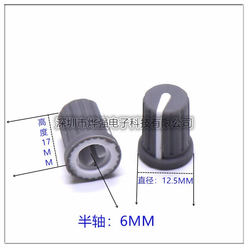 10 kom 12x11 mm potenciometar s rotirajućim gumbom Poklopac gumba efektora miksera za 6 mm nazubljenu osovinu 270° D-os