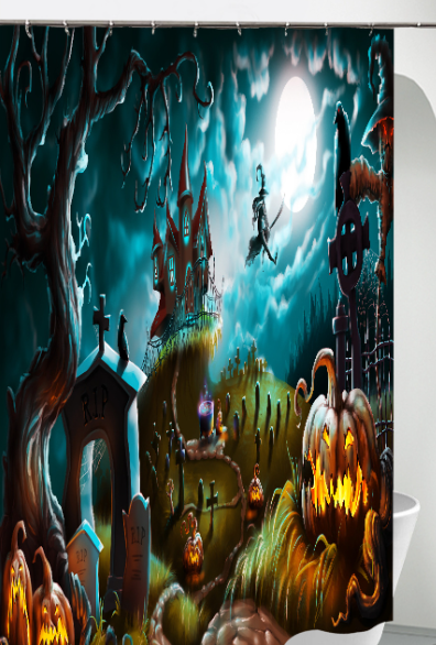 Zavjese za tuširanje u obliku šećerne lubanje Noć vještica Lobanje s cvijetom ruže Kreativne zavjese za kupanje za uređenje kućne kupaonice Tkanina koja se može prati