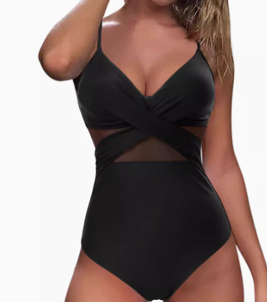 Naiste bikiinid, polsterdatud traadita puhta värvi slingi disainiga ühes tükis ujumisriided ujumiseks mõeldud ujumistrikoo