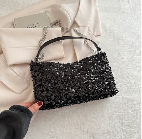 Moodne litriga õlakott naistele Särav käekott Naiste ostukott kaenlaaluste kott Lihtne naiste kaenlaaukott käepidemega kott