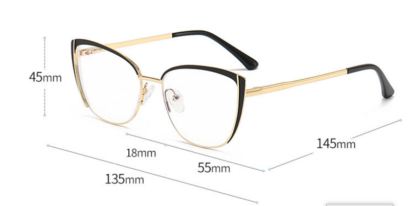Vintage Cat Eye Anti-blue Metalni okviri za naočale Optičke računalne naočale Ženske naočale Modne naočale Naočale