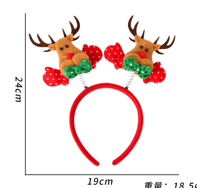 Slatke božićne trake za glavu za Noć vještica za djevojčice Ručno izrađeni jelenji šešir Mekana traka za kosu Dječji obruč za kosu Dodaci za kosu