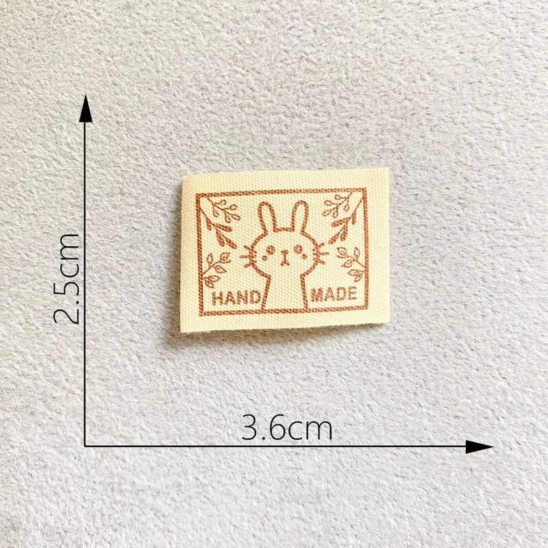 50kom Bijele oznake za odjeću Ručno izrađene etikete Oznake Tkane presavijene oznake za ukrašavanje odjeće Ručno izrađeni pribor za šivanje 20x40MM