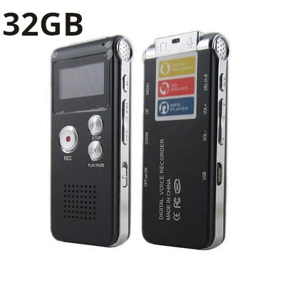 8GB/16GB/32GB Цифров диктофон Професионален мини звуков аудио рекордер Професионален диктофон MP3 плейър