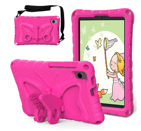 Безопасен EVA калъф за таблет за деца 10,5 инча Samsung Galaxy Tab A8 2022 SM-X200 SM-X205 Butterfly Stand Cover за Tab A7 Lite 8.7 2020