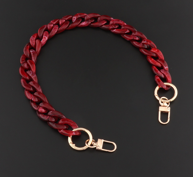 1 vnt. 60 cm nuimamas keičiamasis peties diržo krepšys „pasidaryk pats“ akrilo dervos rankinės grandinės plastikinis dirželis, skirtas moteriškų krepšių priedams