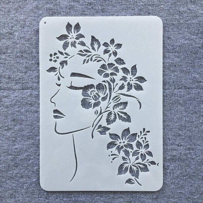 A4 29 * 21 cm DIY šablone Zidne slike Spomenar Bojanje Album za utiskivanje Ukrasni papirni predložak kartice, zid. mandala lubanja