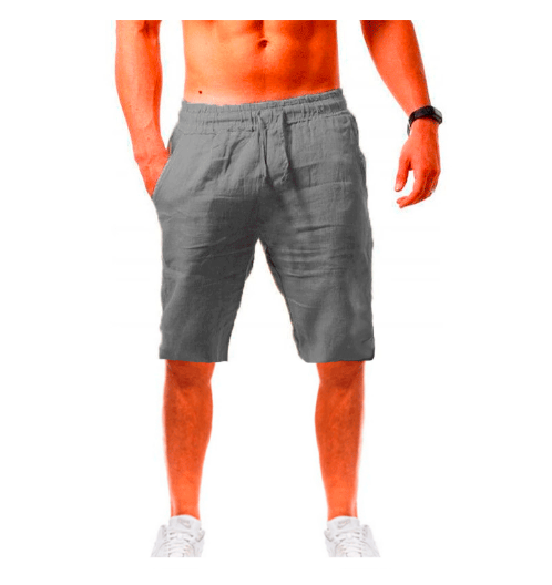 Meeste viiepunktilised lühikesed püksid Hiphop hingav puuvillane linane spordilühike ühevärviline Lihtsad viiepunktipüksid Suvised õhukesed vabaaja lühikesed püksid
