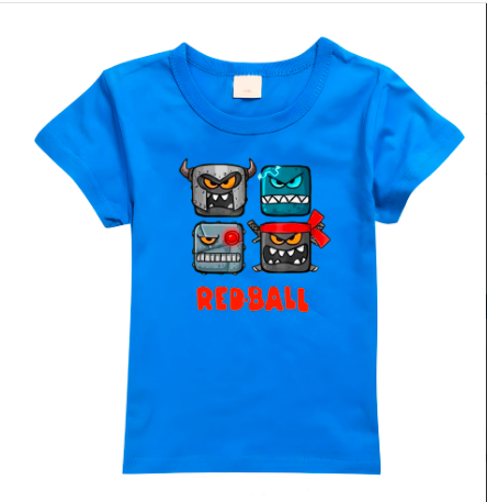 2022 Vicces fiúk pólók ajándék játékbolt Red Ball 4 rajzfilm nyomtatott pólók divat alkalmi baba pólók rövid ujjú hip-hop felsők