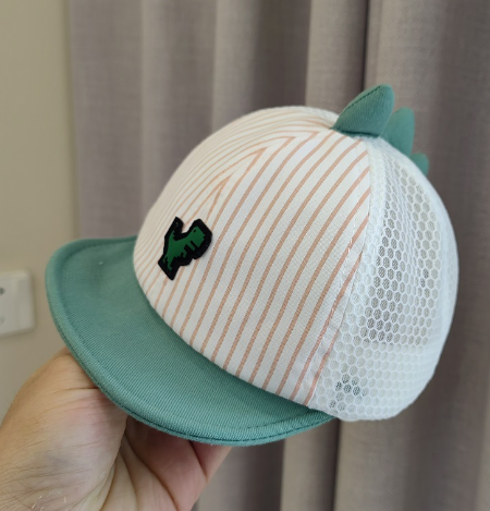 Multifilm Dinosaurus Baby Pesapallimüts Kevadsuvi Triibuline Lastemüts Pehme puuvillane õues Beach Baby päikesemüts poistele Väikelapsed Lapsed